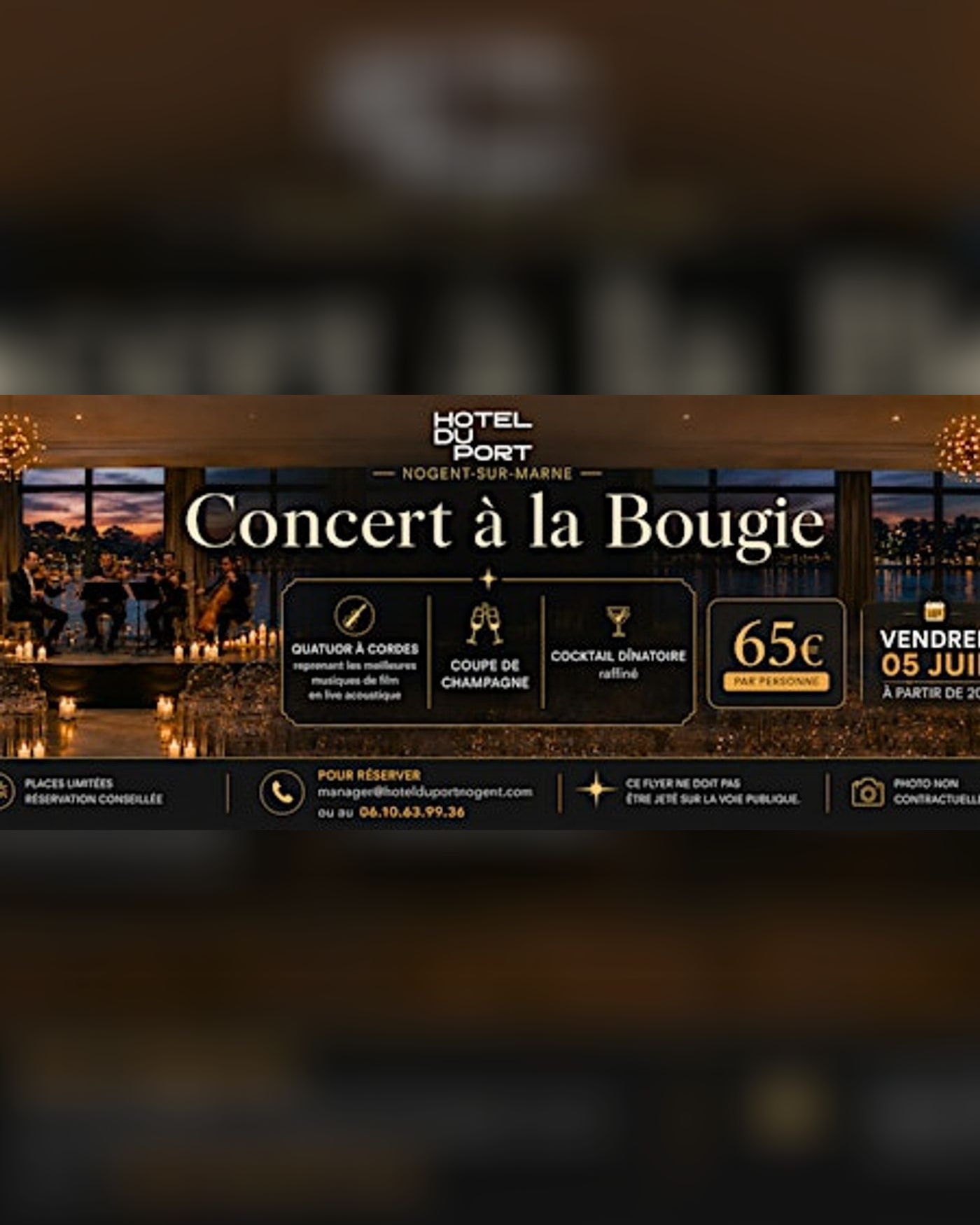 Concert A la Bougie — Cocktail Dinatoire